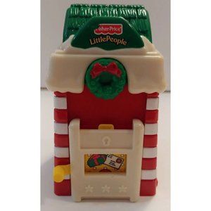 Little People FISHER-PRICE 2002 Santa Christmas Village Toy Shop House Red